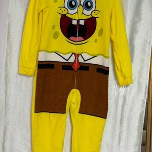 SpongeBob SquarePants Kids Footie Pajama - Yellow and Brown